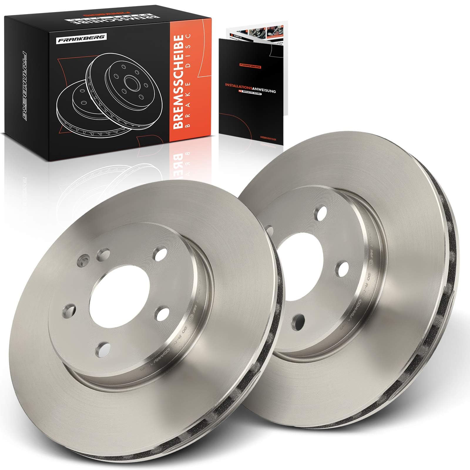 Frankberg Juego de discos de freno incl. 2x discos de freno delanteros ventilados Ø259mm Compatible con Clase E W211 Clase E T-Model S211 Clase E Reemplazo# 2114210712,2114210812