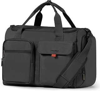 mixi 여행용 언더시트 휴대용 수하물, 부드럽고 가벼운 개인 물품 여행 가방, 블랙. | Soft Lightweight Weekender Bag/Airline Approved/33L Capacity/Multi-Pocket/Fits up to 16-inch Laptop/Separate Shoe Compartment