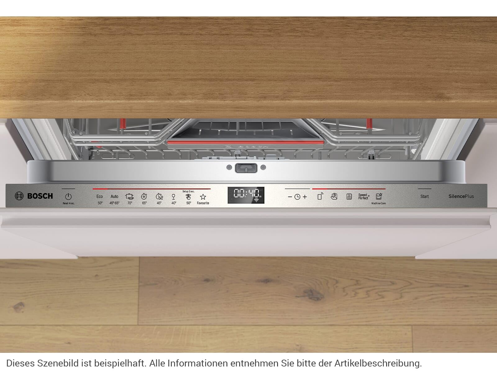Bosch SBD6ECX00E Serie 6, Vollintegrierter XXL-Geschirrspüler, 60 cm, Besteckschublade, Made in Germany, EfficientDry für bessere Trocknungsleistung durch automatische Türöffnung