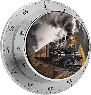 Digital TimerSteam Train Kitchen Timers Digital Timer for Cooking Egg Timer Classroom Timer for Teacher Magnetic Countdown Timer for Exercise Study Oven