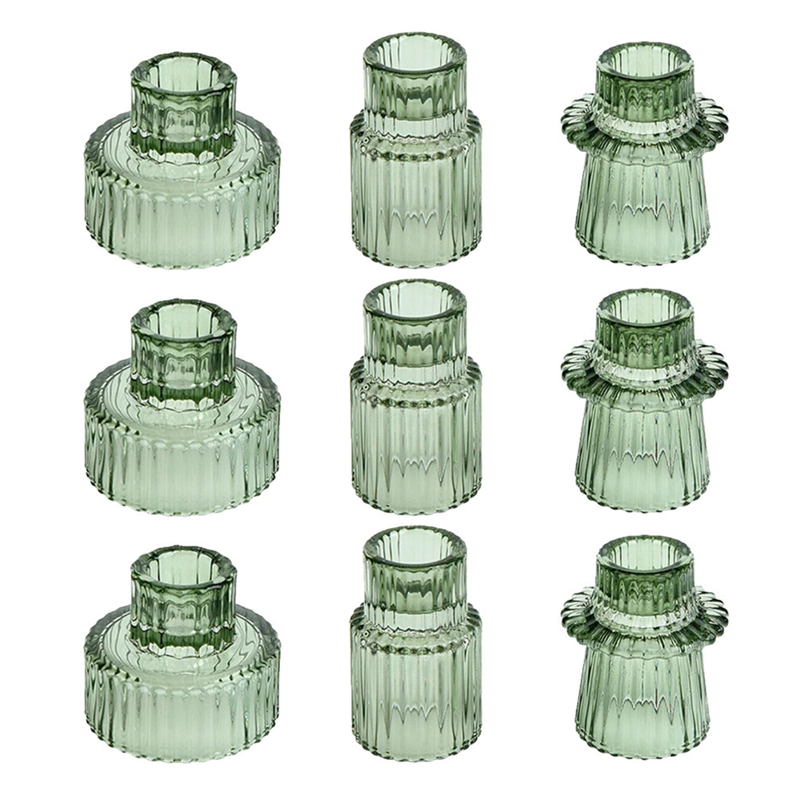 Clear Glass Candlestick Holders Clear Taper Holders Table Centerpieces for Wedding, Dinning Party Decorations Tapered