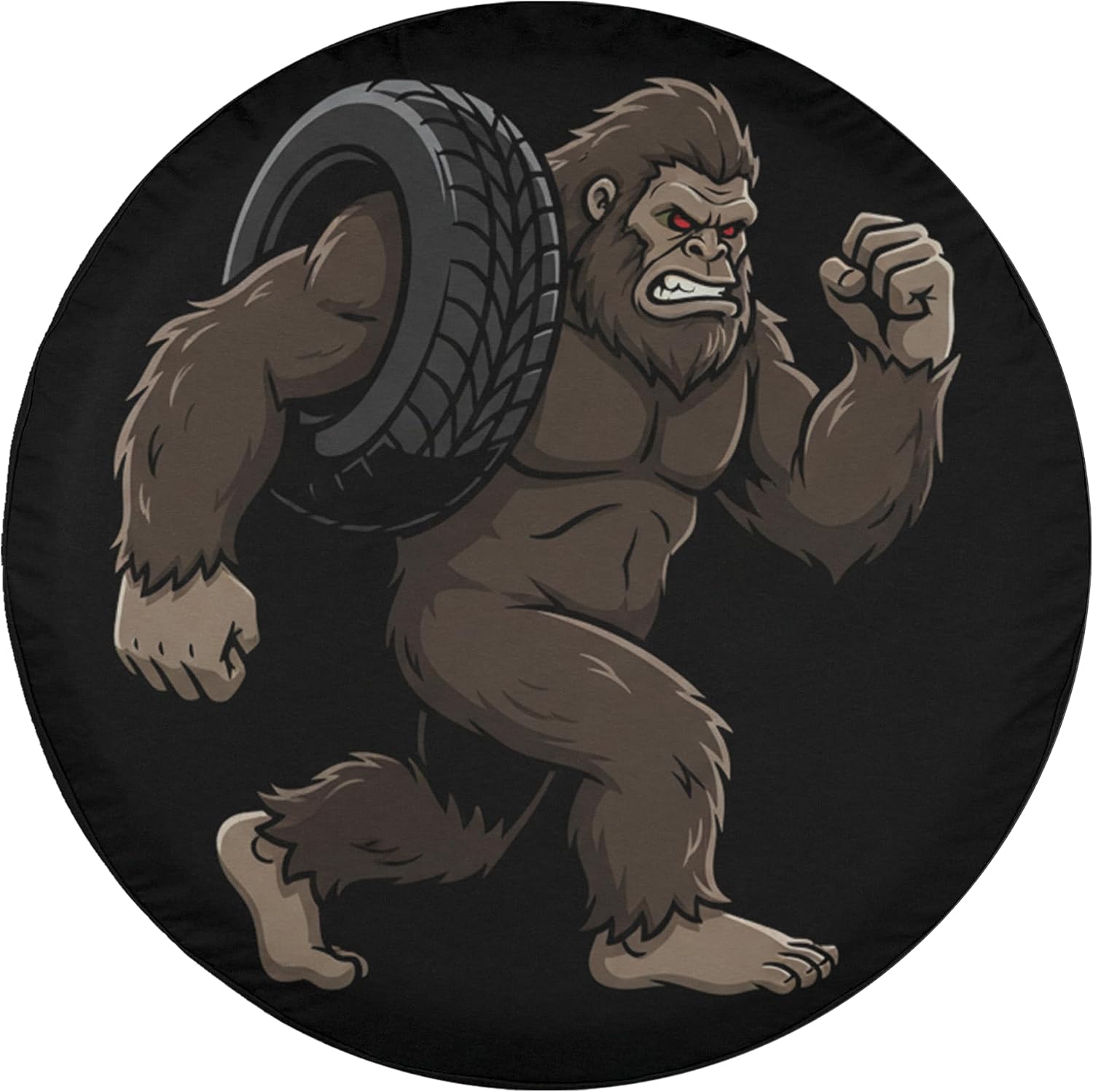 ThangPham Shop Funny Bigfoot Spare Tire Cover with/Without Backup Camera Hole – Bigfoot Graphic Tire Cover