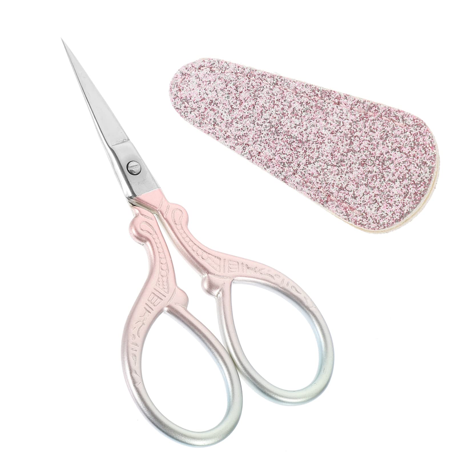 EXCEART 4pezzi Forbice Da Ricamo Ergonomica Metallo Strumento Compatto Per Cucito e Fai Da Te Con Protezione Cesoia Per Lavori Manuali Artigianato e Attività Scolastiche Sfumato