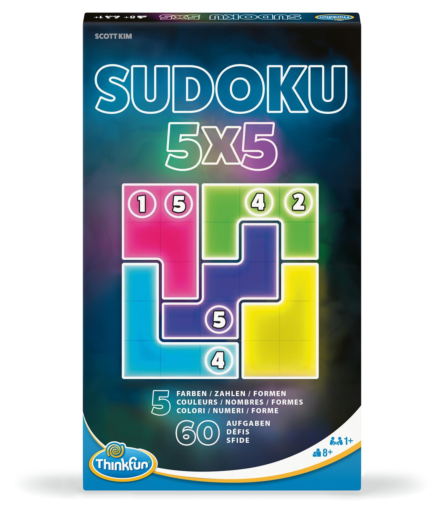 ThinkFun - 76634 - Sudoku 5x5 - The Magnetic Travel Puzzle Game Perfect for Travel and as a Gift!