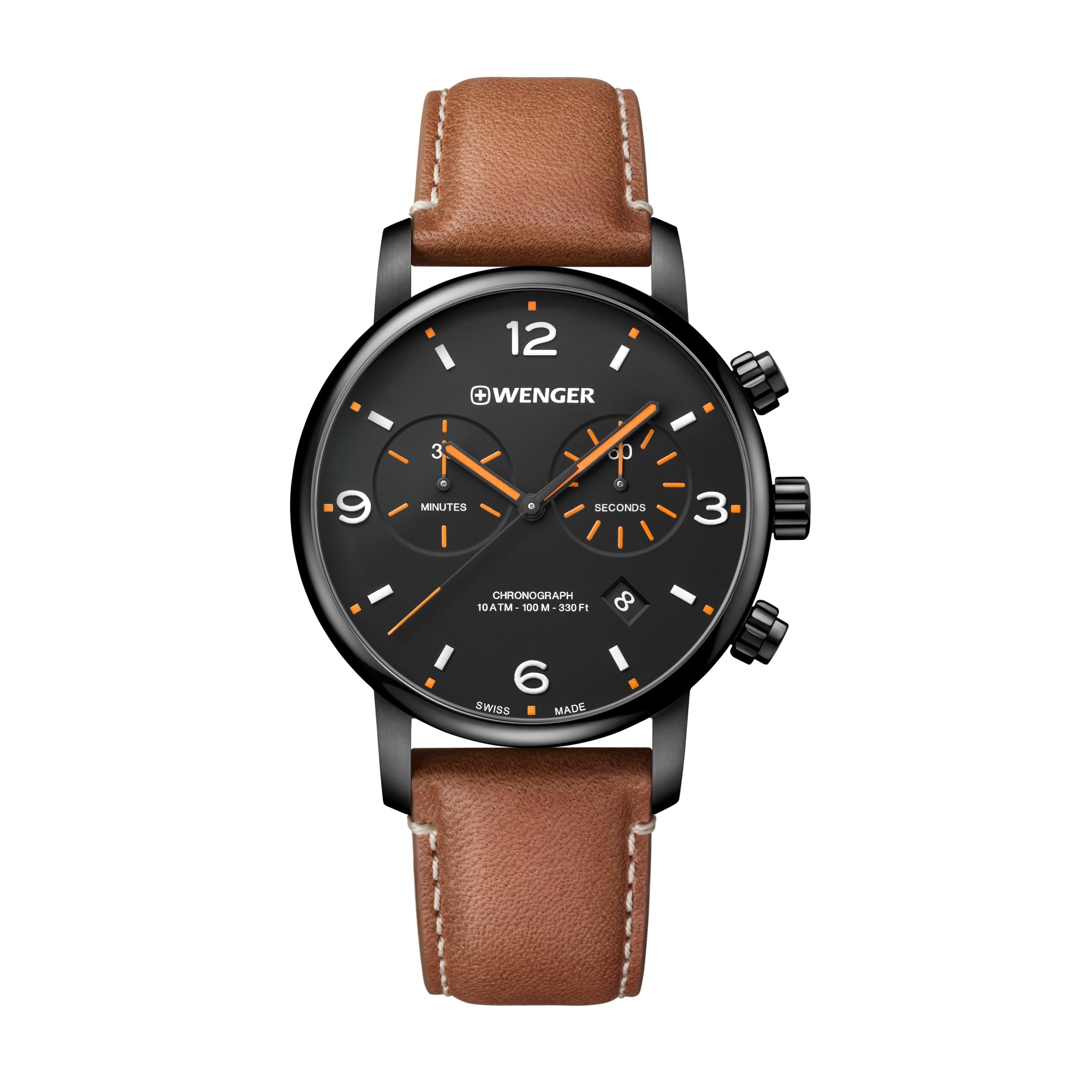 WENGER Swiss Made Urban Metropolitan Chronograph Black Dial Mens Watch - 01.1743.113 (B07QMSGS8T) Amazon Price History, Amazon Price Tracker