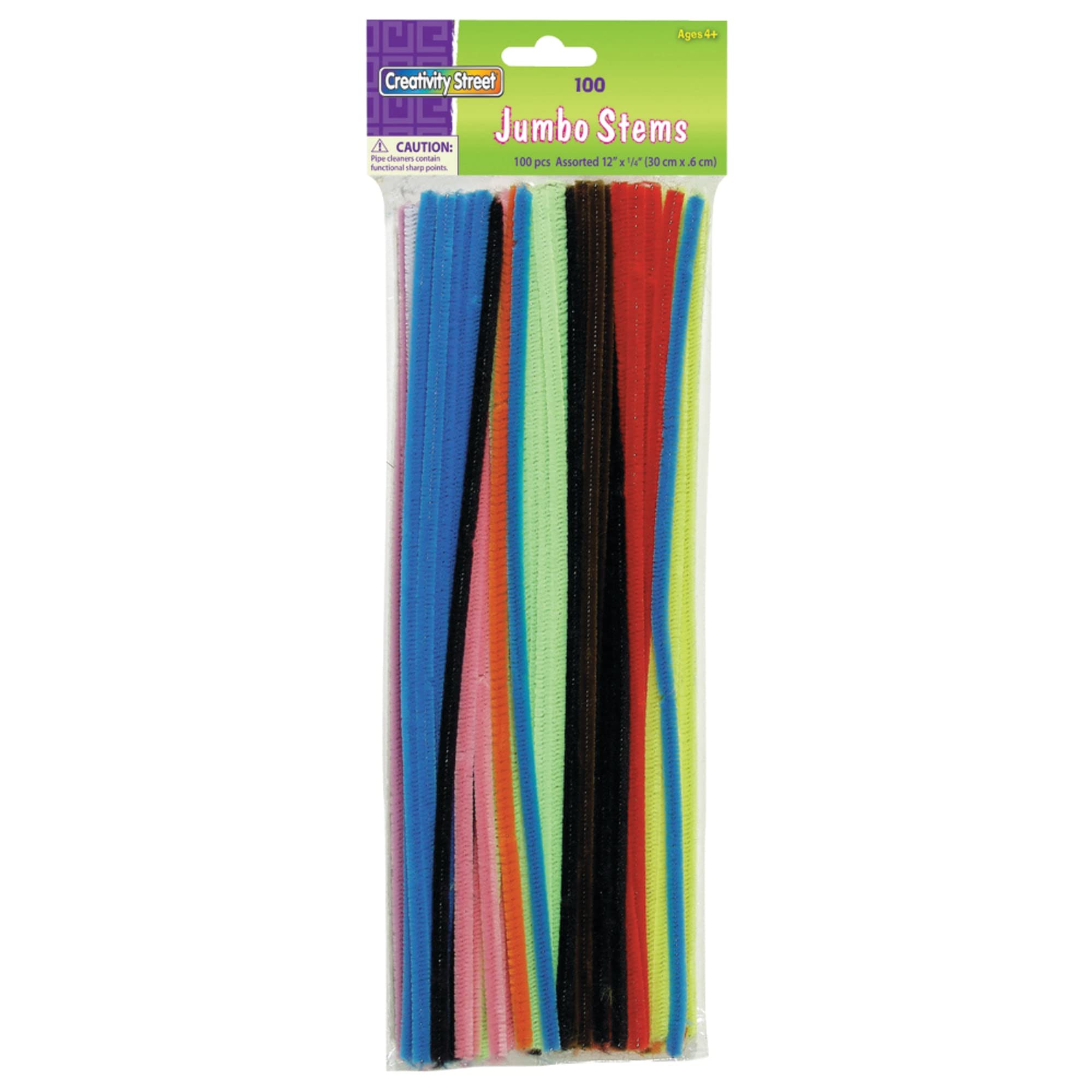 Creativity Street Stetems/Pipe Cleaners 12" X 6mm 100-Piece Assorted Colors