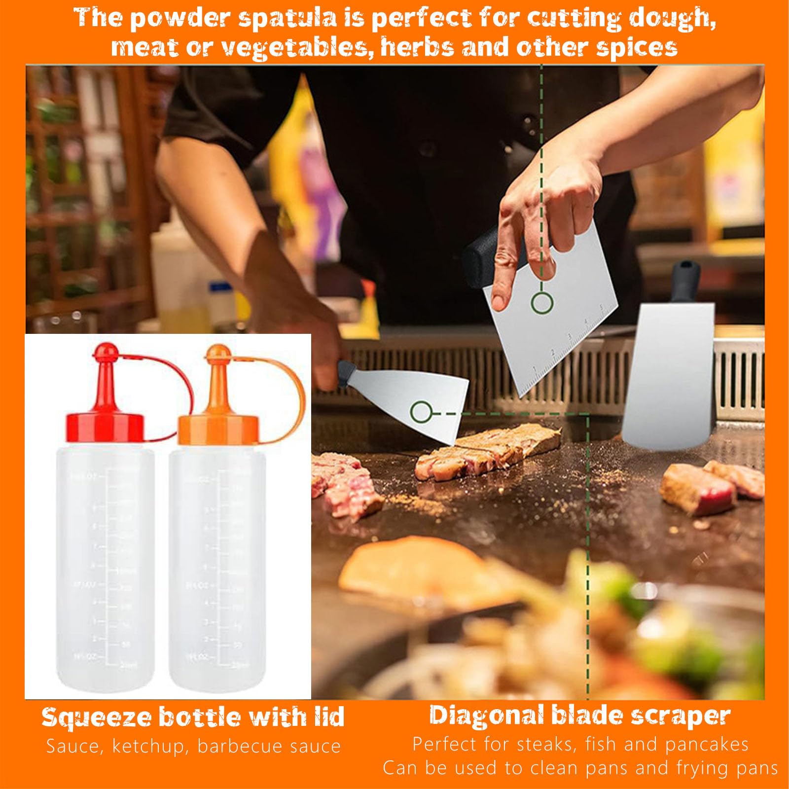 Kit profesional de accesorios para parrilla de barbacoa, juego de herramientas de parrilla de acero inoxidable de 14 piezas con funda de transporte