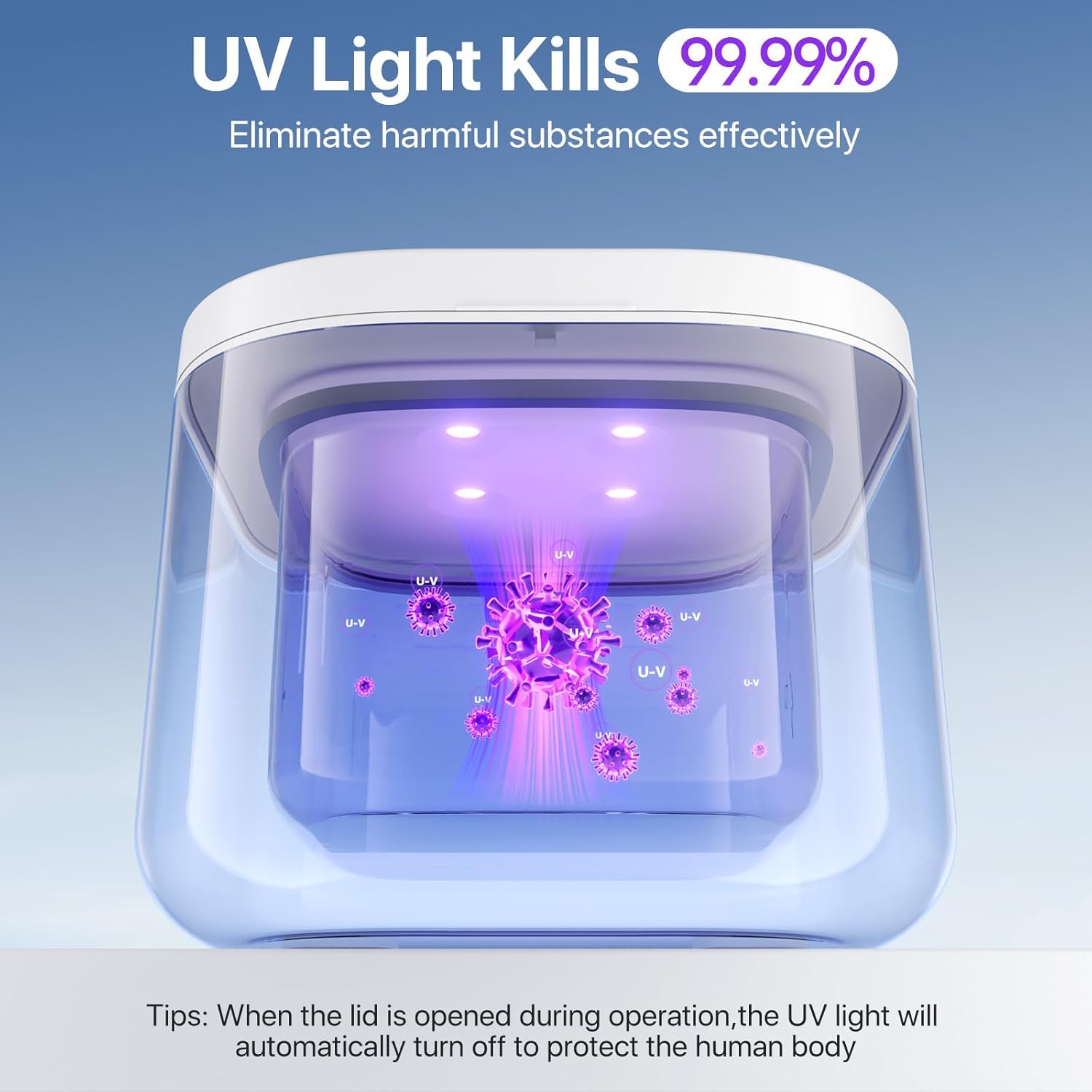 Ultrasonic Retainer Cleaner,375 ML Ultrasonic Cleaner,48kHz Retainer Cleaner Machine with 3 Modes Digital Timer for Denture Cleaner, Aligner,Braces,Toothbrush Heads,Jewelry White - Image 5