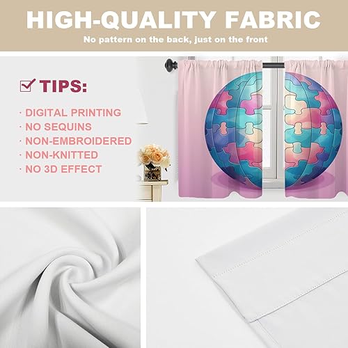 Miniatura 718 de Cenefas de cocina modernas con patrón de cobre marrón dorado para ventanas, cenefas opacas abstractas de marcas de arañazos y cortinas opacas