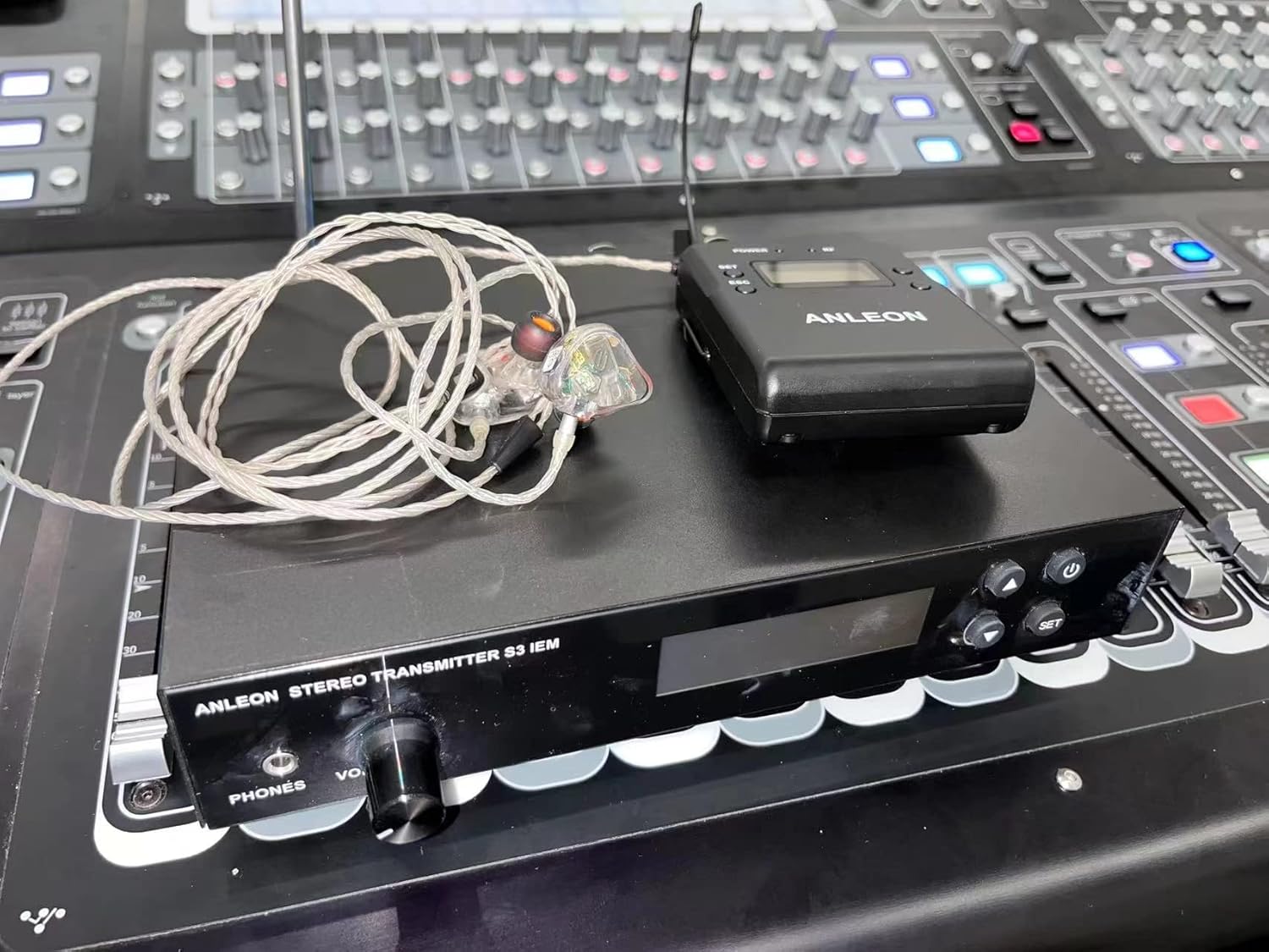 ANLEON S3 system integrated with a mixing console