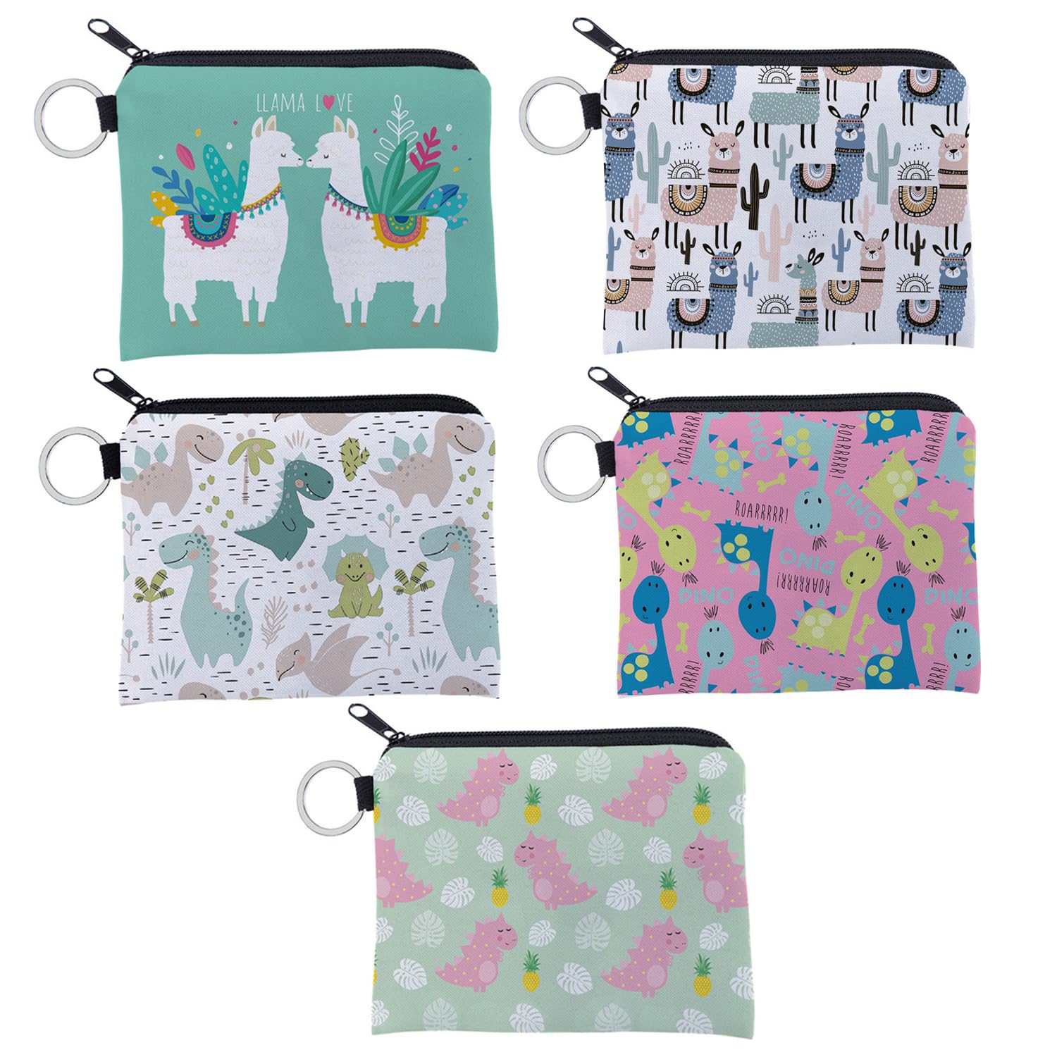 5 Piece Coin Purse, Mini Wallet, Kids Wallet, Coin Bag, Mini Bag With Zip, Small Coin Purse, Coin Bag For Women