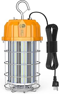 150W LED Temporary Work Light Construction,Portable Work Light 22500Lm 5000K Daylight Replacement for 350W Metal Halide Shop Jobsite High Bay Hanging Lighting
