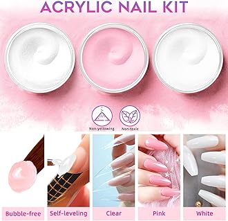 SHARLOVY Acrylic Nail Kit Acrylic Powder Set Professional Acrylic with Everything for Beginners,Glitter Nail Art Nail Tips with Nail Drill and UV LED Nail Lamp (multicolor kit)
