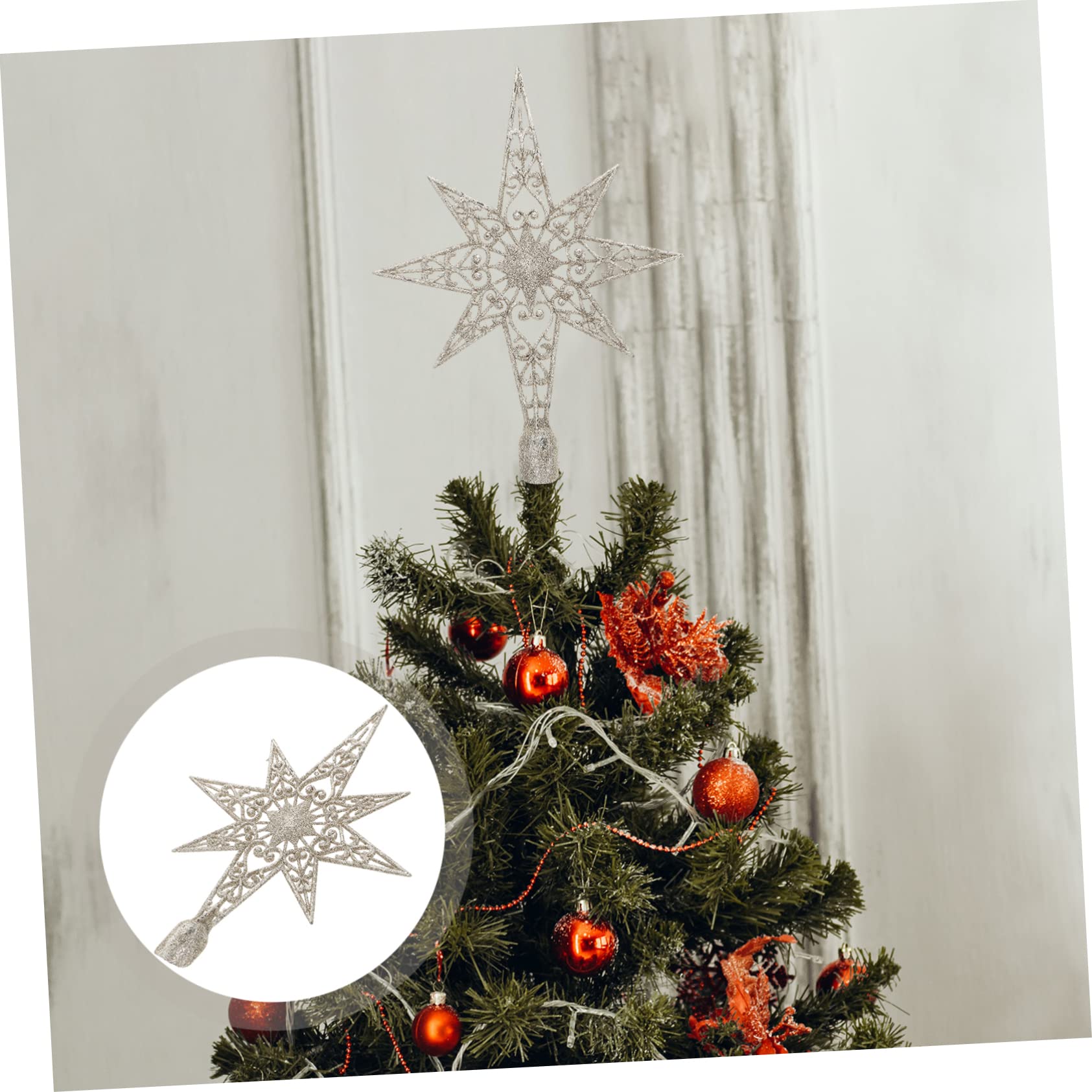 IMIKEYA 5 Pièces Arbre De Noël Top Étoile Ornement Étoile De Noël Décoration De Ornement d'arbre De Étoile Décoration Ment De Ment d'e De Décoration