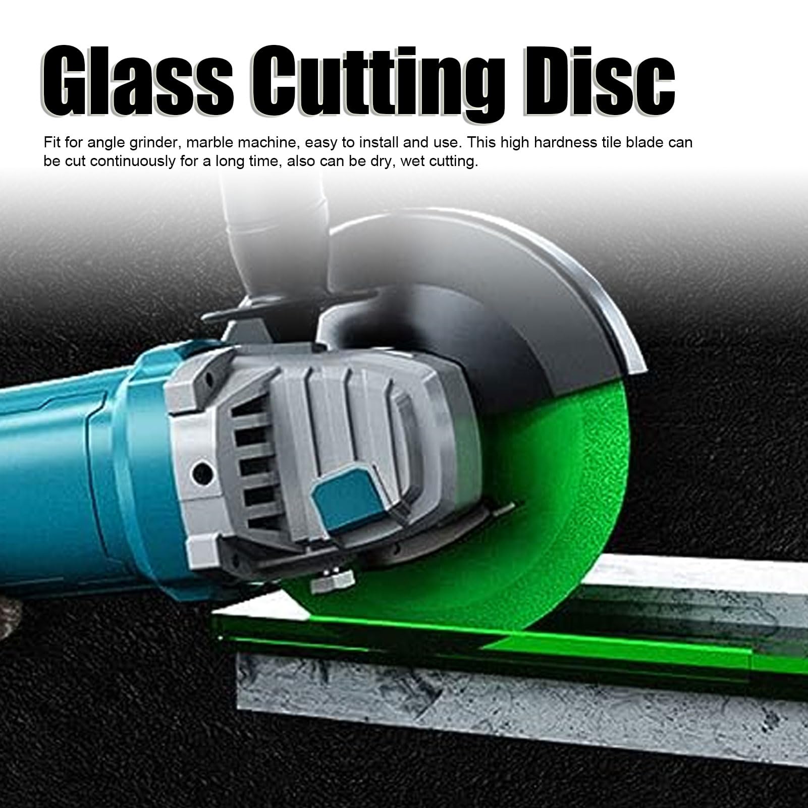 5PCS Glass Cutting Disc, Lower Noise Dual Purpose Blade Rock Cutting Saw for 4 Inch Angle Grinder and Marble Machine