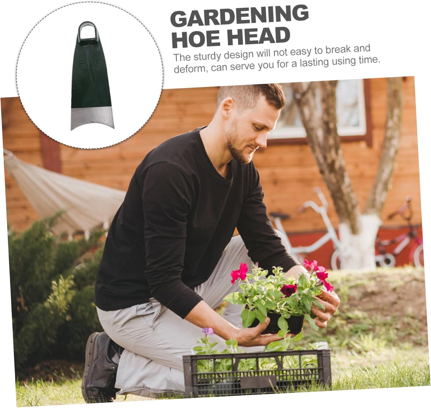 Gardening Hoe Easy to Install Planting Tool for Digging and Weeding Gardens Lawns and Backyards Non-Rusting and Garden Cultivator