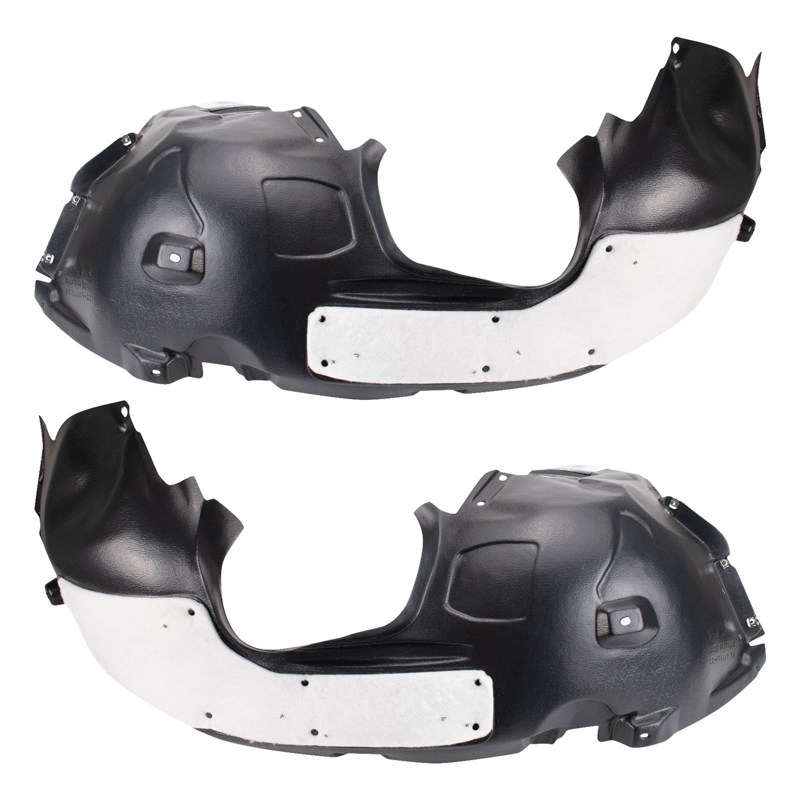 TRQ Front Driver and Passenger Side Inner Fender Liner Set | For 2014-2018 Ford Transit Connect Titanium &amp; XLT