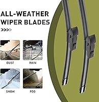 Vista 25 de 21"+19" Premium Windshield Wiper Blades All-Season Durable Stable and Quiet Silicone Wiper Blade Fit for Volkswagen Golf 1993-2006,Honda civic