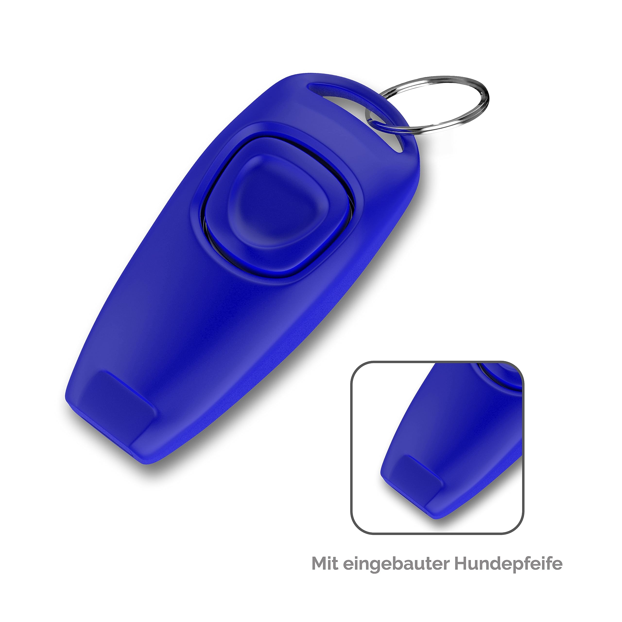 TruePets® - Clicker per cani 2 in 1, con fischietto per cani, ideale per l'educazione del cane, clicker Doog - clicker Doog - clicker gatto - clicker training gatto, fischietto per gatto/cani (blu)