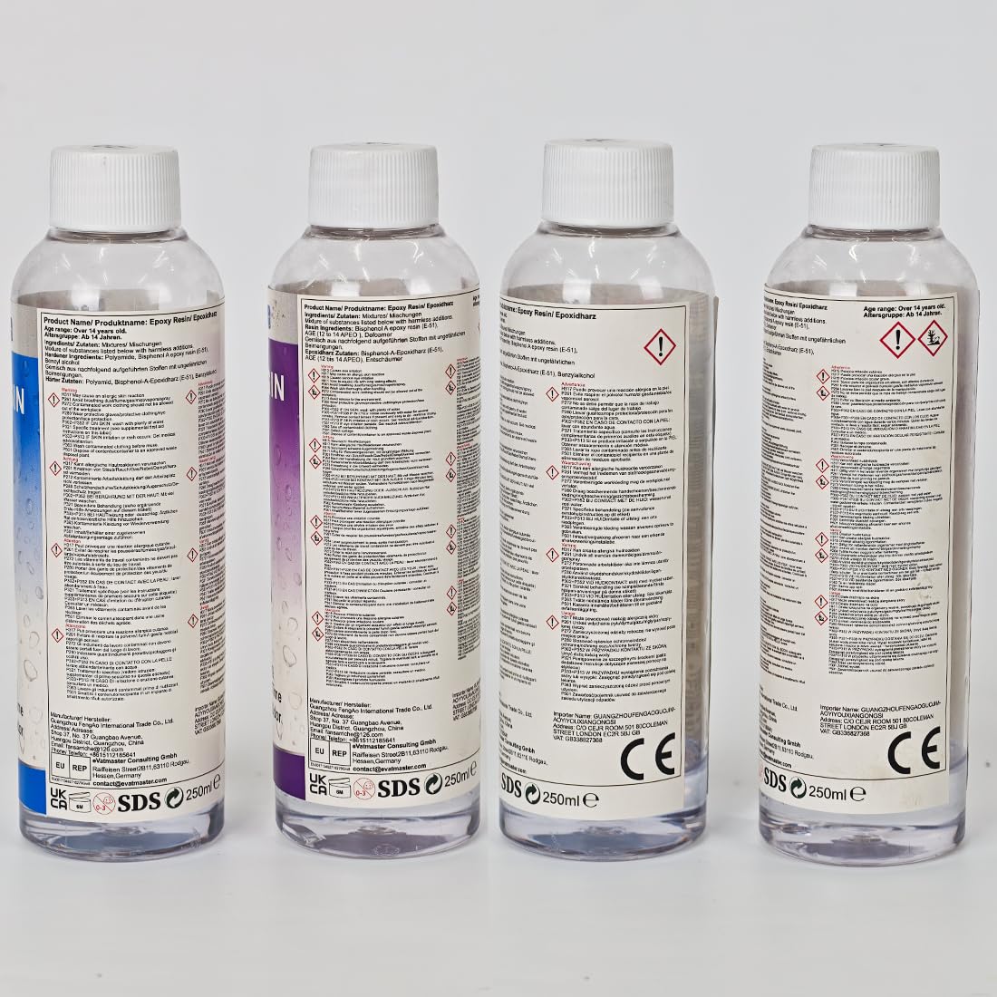 FansArriche Epoxidharz, transparent, 1: 1-Verhältnis; Kunstharz-Beschichtung, kristallklar, für Holz, künstlerische Kreationen, Restauration (500 ml)