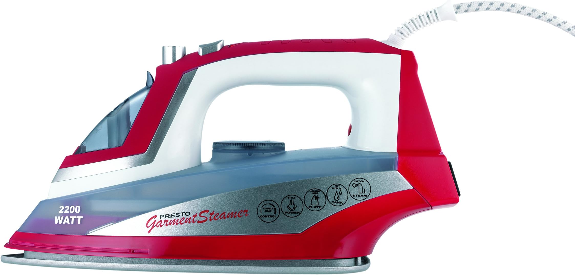 Presto Garment Steamer Steam Iron, 2250 Watt