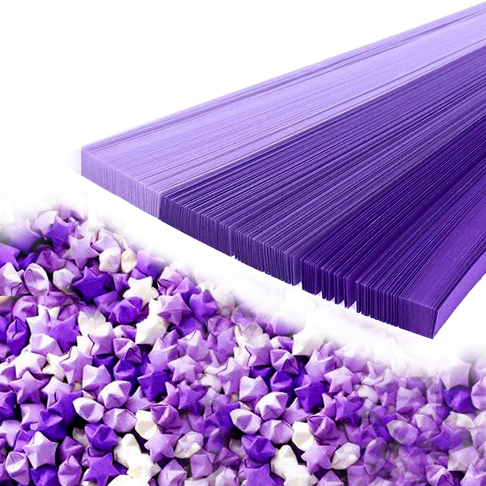 Star Folding Strip Colored Paper Star Handicrafts Folding (Purple Gradient (1350 sheets)