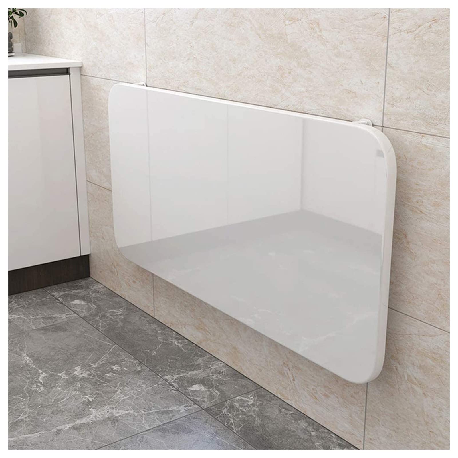 Table pliante murale gain de place pour bureau d'ordinateur blanc