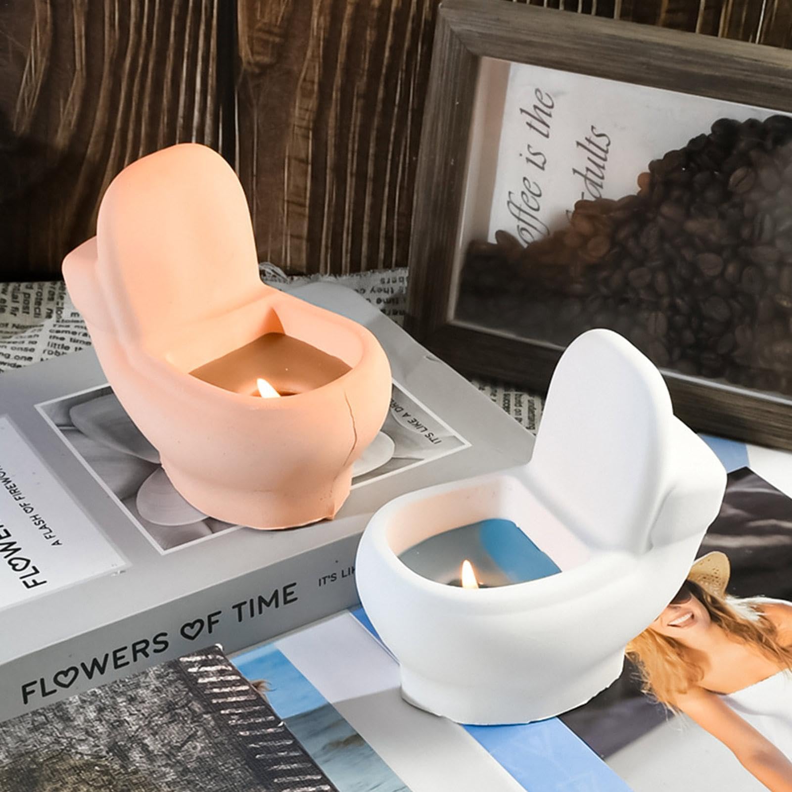 Molde De Silicona Para Velas, Moldes De Cera Para Velas Que Hacen Tus Velas Perfumadas Y De Aromaterapia (7.91 Onzas), Moldes De Silicona Con Pilar De Burbujas, Kit De Fabricación De