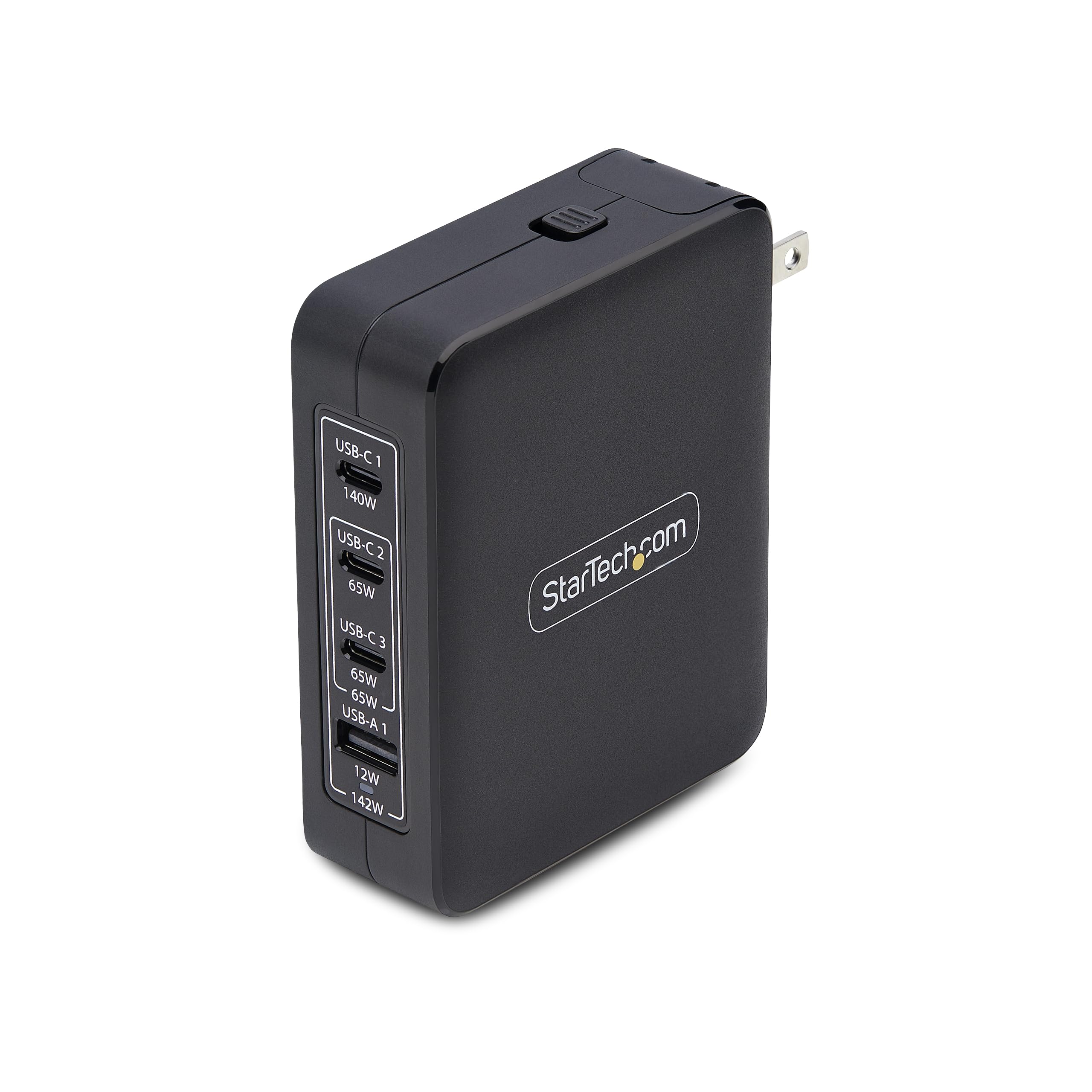 StarTech Caricatore USB-C da Parete 140W GaN, 3x USB-C e 1x USB-A, PD 3.1 | Supporta Inspiron, Alimentatore da Viaggio Compatto