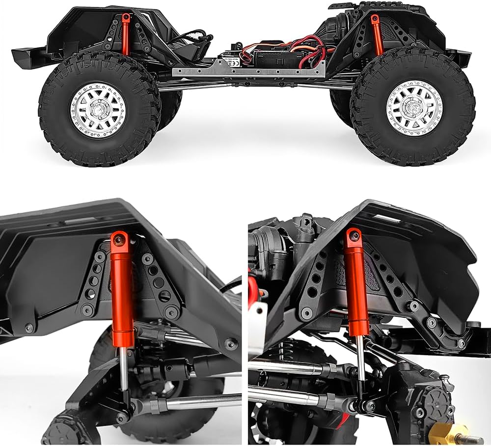 RCLIONS 4pcs RC Shock Absorber 82mm Adjustable Damper with Springs for Axial SCX10 SCX10-ii,SCX10-III RC Crawler Car Upgrade Parts