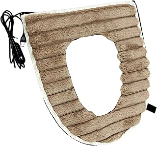 PAVIKE便座ヒーター 暖房便座 電熱便座カバー USBダイレクトプラグ設計、5段階温度調節、柔らかく暖かい、2時間〜8時間のタイマー機能、O型/V型/U型シートリングに対応