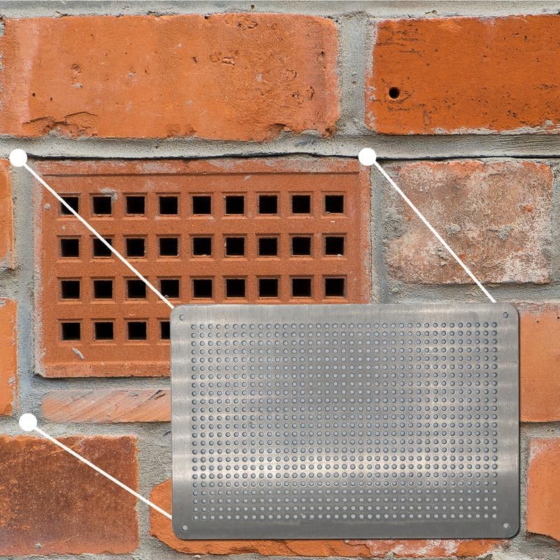 Vault Pest X Pro Coperture Per Mattoni D'Aria 254x102 Mm (Confezione Da 2) - Blocca Topi E Parassiti - Grigio