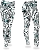Vista 13 de Zubaz - Leggings con estampado de cebra para mujer con licencia oficial de la NFL, color del