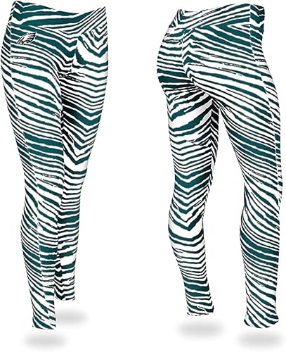 Miniatura 5 de Zubaz Leggings con estampado de cebra con licencia oficial de la NFL, color del equipo