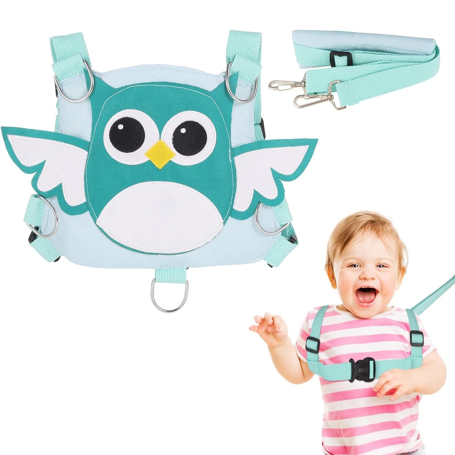 X spring Toddler Harness Leash, Toddler Reins for Walking, Cute Owl Baby Reins, Walking Safety Harness for Kids Anti-Lost Reins, Safety Leash for Kids, Toddlers, Boys and Girls