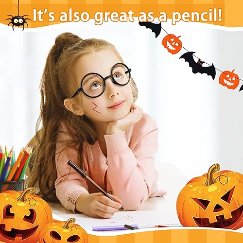 Miniatura 4 de Lápices de varita, calcomanías de tatuajes de rayo, lentes para disfraz, gafas con marco redondo, suministros de fiesta, varitas de mago para