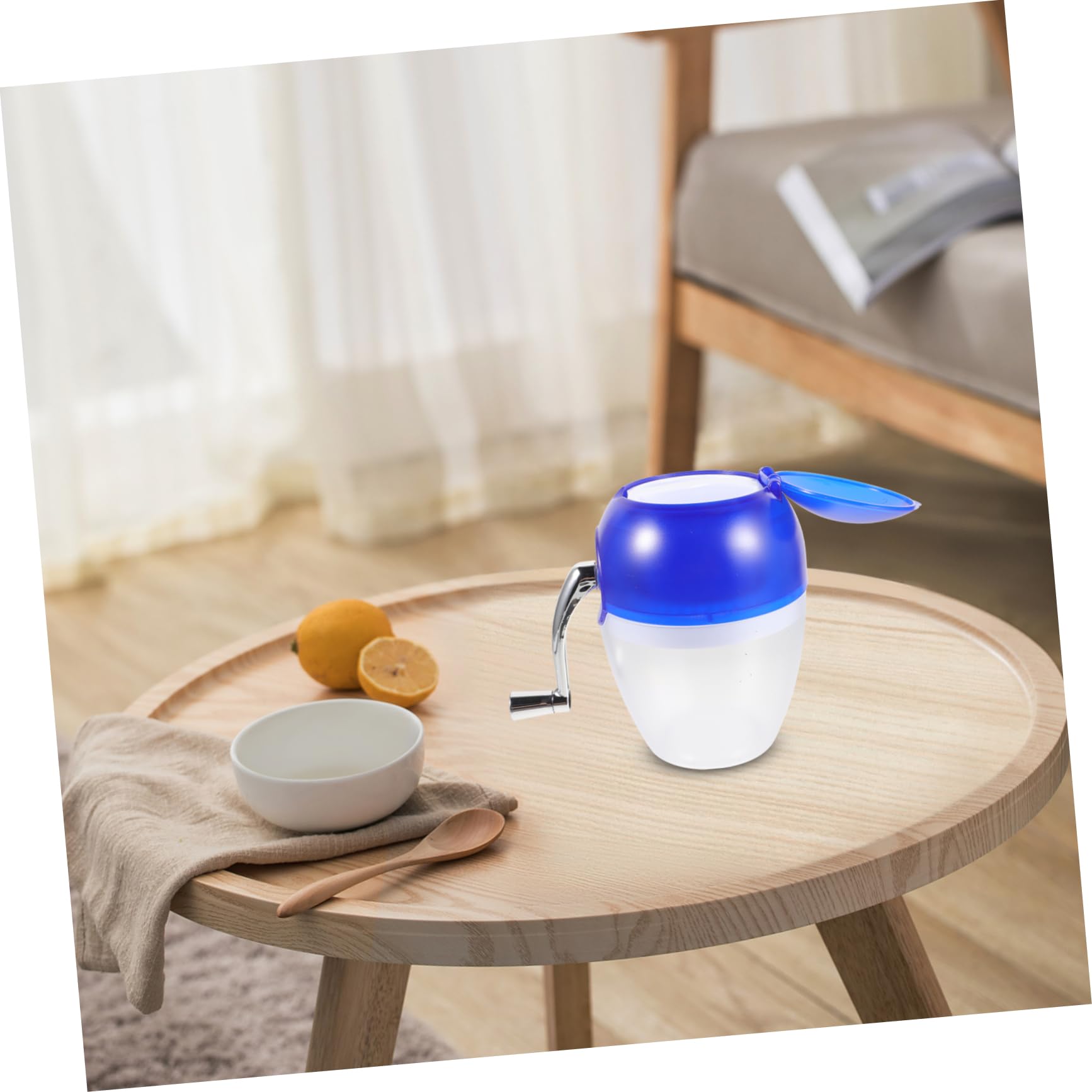 BRIGHTFUFU Manual Ice Shaver Machine Portable Hand Crank Ice Crusher Ice Shaved Maker for Parties Camping Home Use Enjoy Delicious Shaved Ice Anywhere
