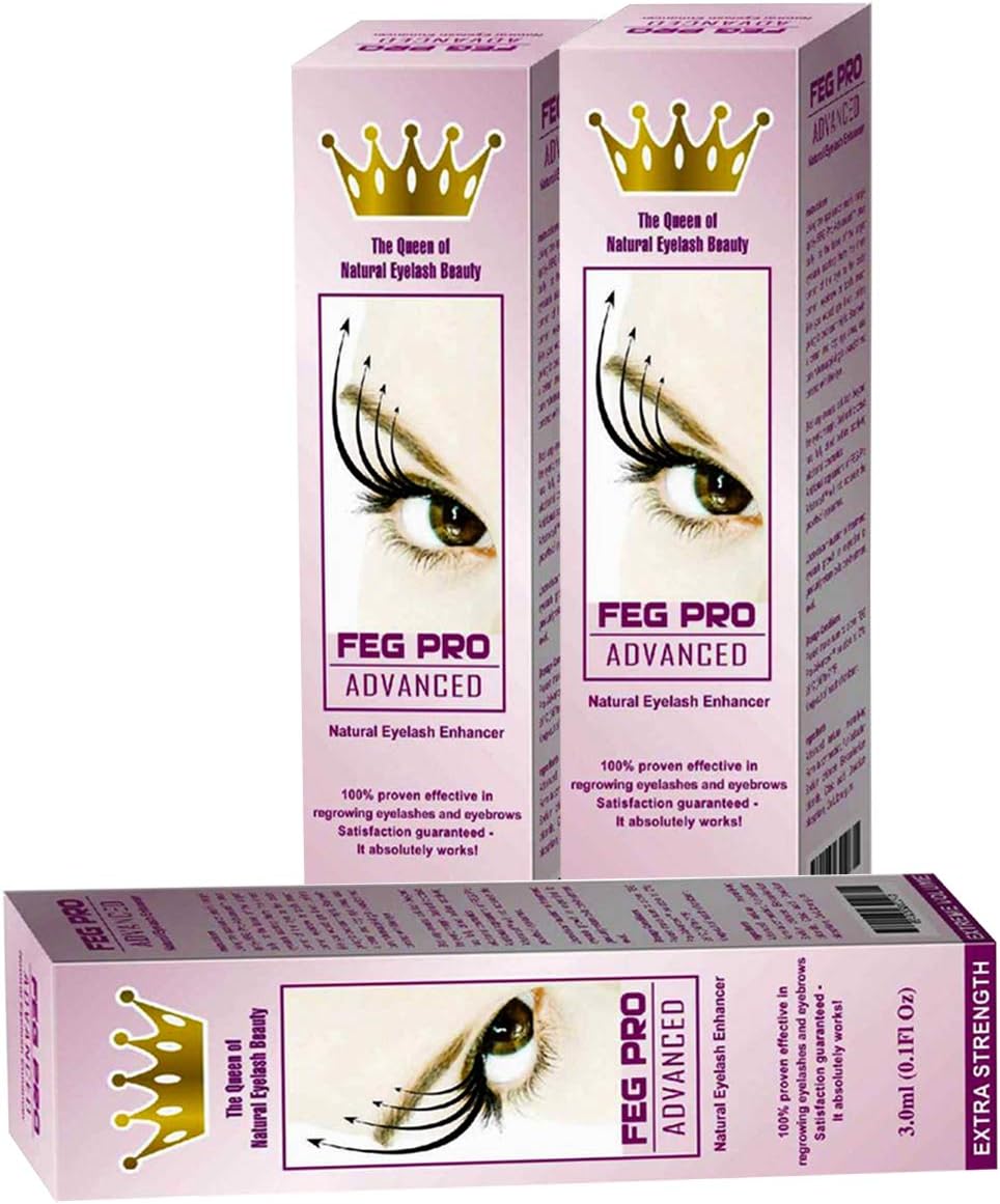 YBeauty Queen FEG PRO Advanced – Eyelash Growth Enhancer & EyeBrow Serum (3 Pack)