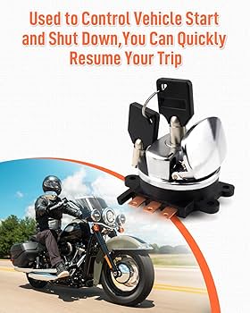 YK ページ Quaneguzy Motorcycle Ignition Switch Lock with 2*Keys Fit
