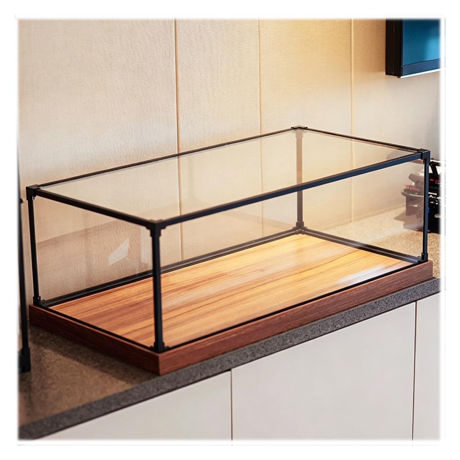 Acrylic Display Case Dustproof, Transparent Collector Showcase Protection Box for Collectibles Display, Waterproof Clear Acrylic Storage Exhibit Case(40x15x15cm/16x6x6")