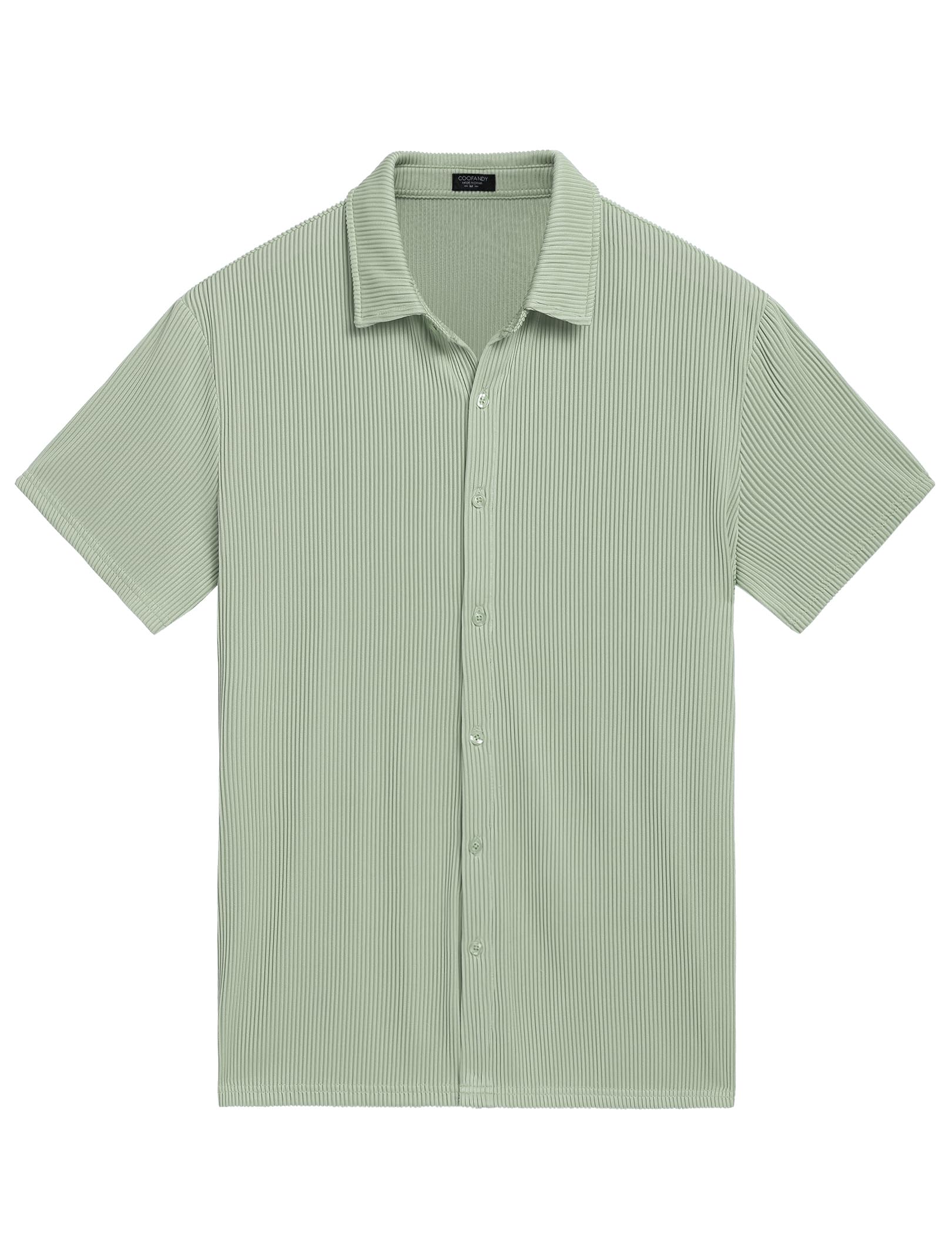 COOFANDY Herren Hemd Kurzarm Freizeithemd Bügelfrei Sommerhemd Casual Strand Hemden Männer Button Down Shirt
