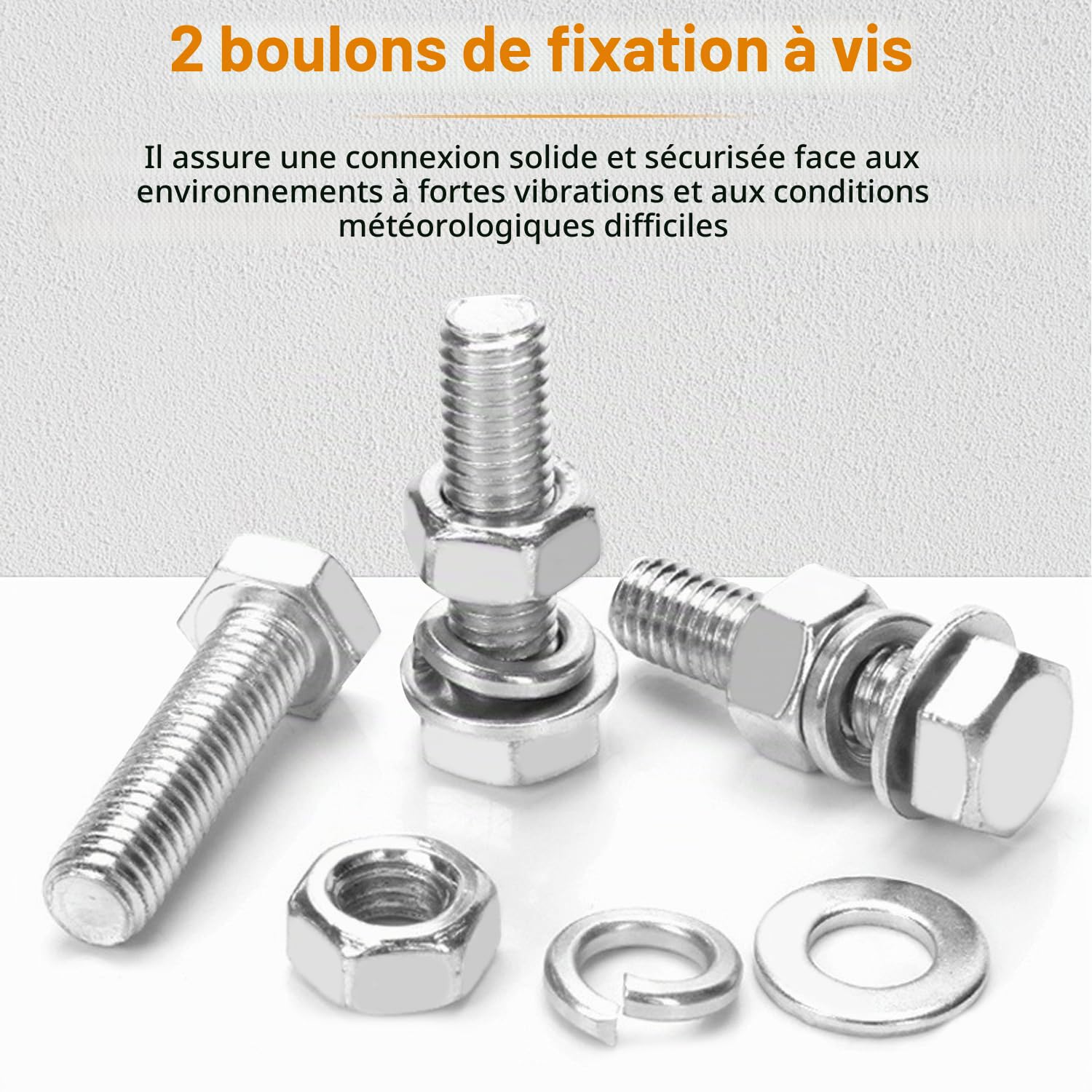 Lot de 2 boulons de fixation M16 x 55 mm pour boule de remorquage haute résistance M16