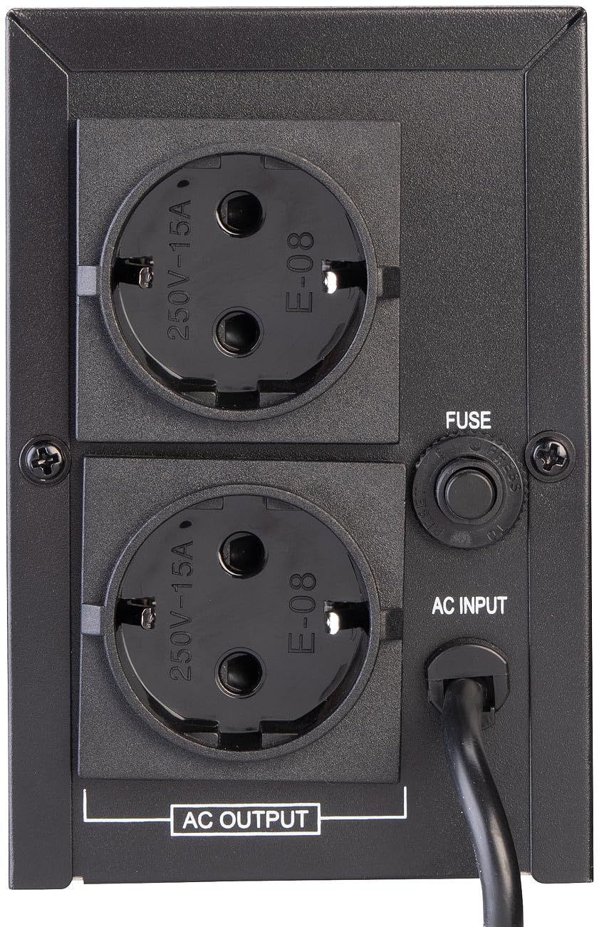 revolt USV-Akku: Unterbrechungsfreie Stromversorgung 800 VA, 480 W, 2X 230-V-Ausgang (Steckdosenleiste mit Akku, Steckdosen USV)