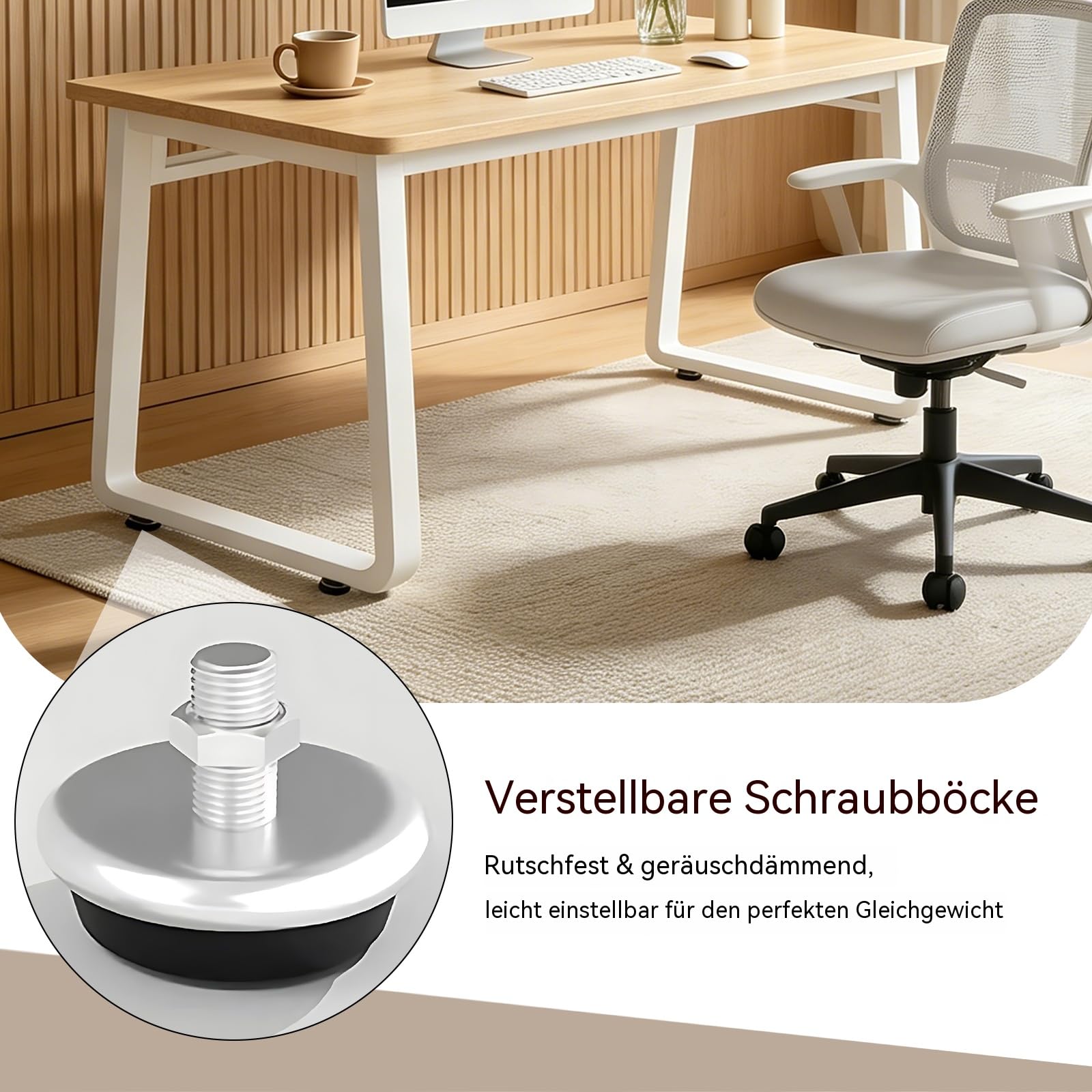 Computer Schreibtisch für Studenten und Homeoffice, PC Tisch für Arbeiten und Lernen, praktischer Bürotisch für Schlafzimmer und Wohnzimmer
