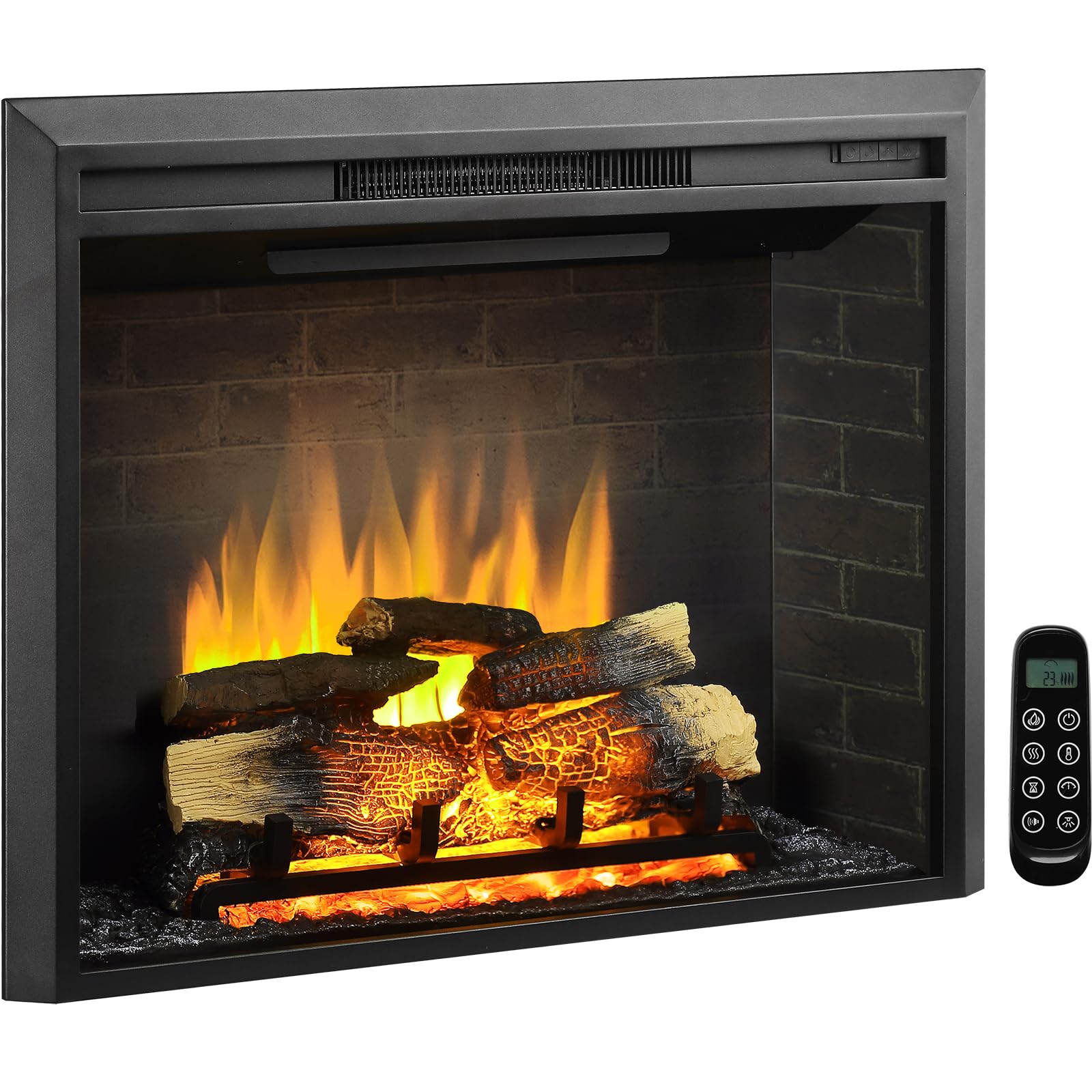Amazon.com: LegendFlame Carl 35 W Electric Fireplace Insert (EF264), Fireplace  Heater 750/1500W, Fire Crackling Sound, Remote Control… : Home u0026 Kitchen