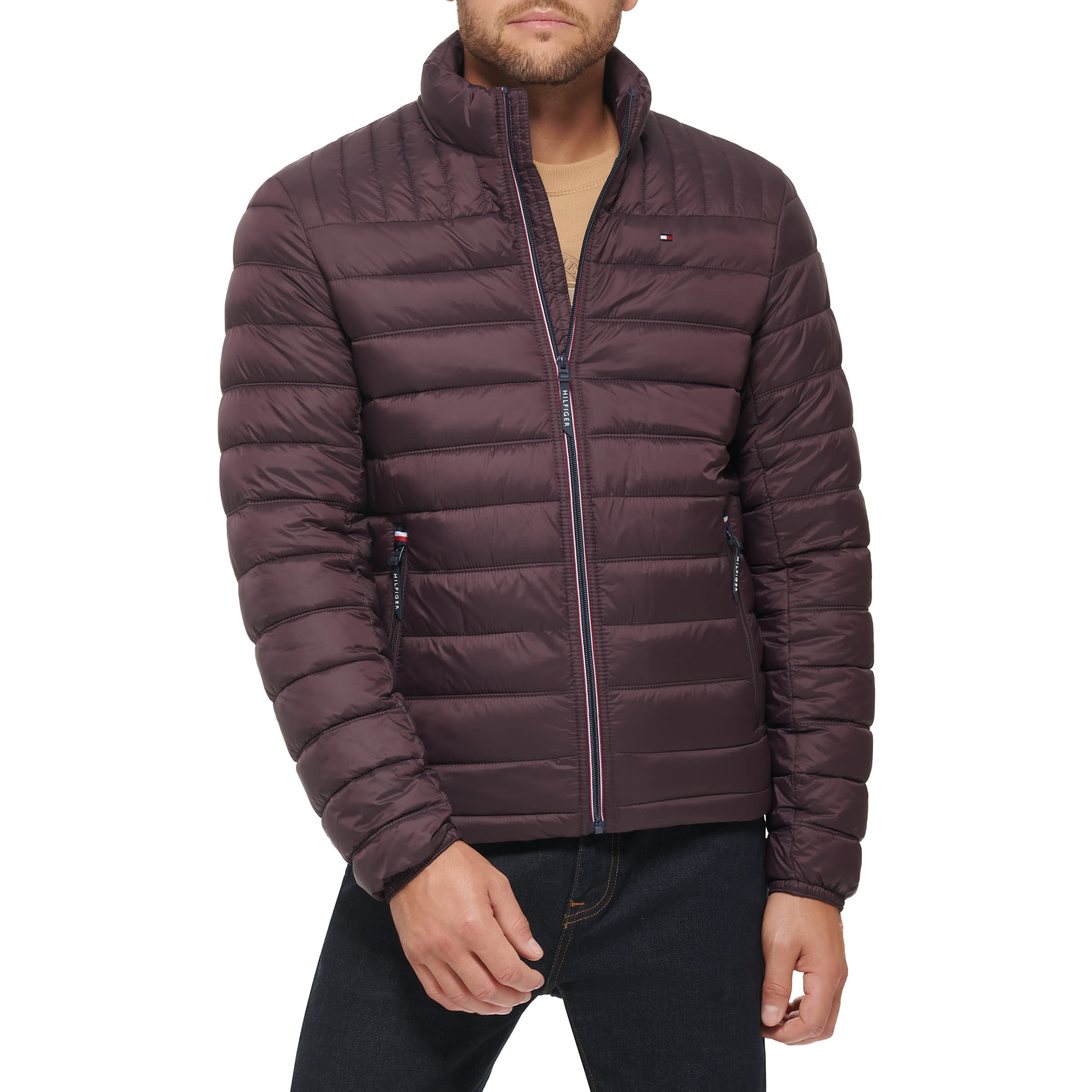 Tommy Hilfiger Men's Port Lightweight Down Alternative Packable Puffer Jacket Coat, Xxl