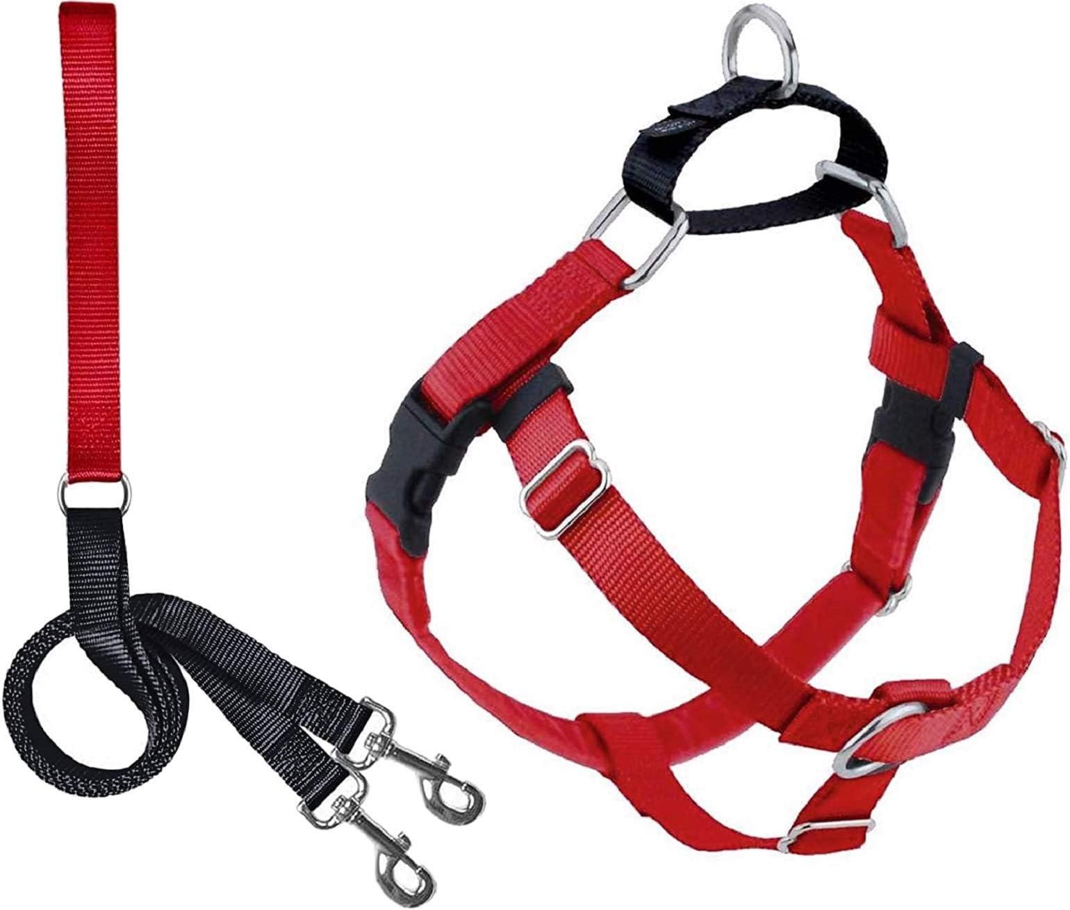 2 Hounds Design818557021610 No-Pull Dog Harness with LeashMedium (5/8 Inches) MRed