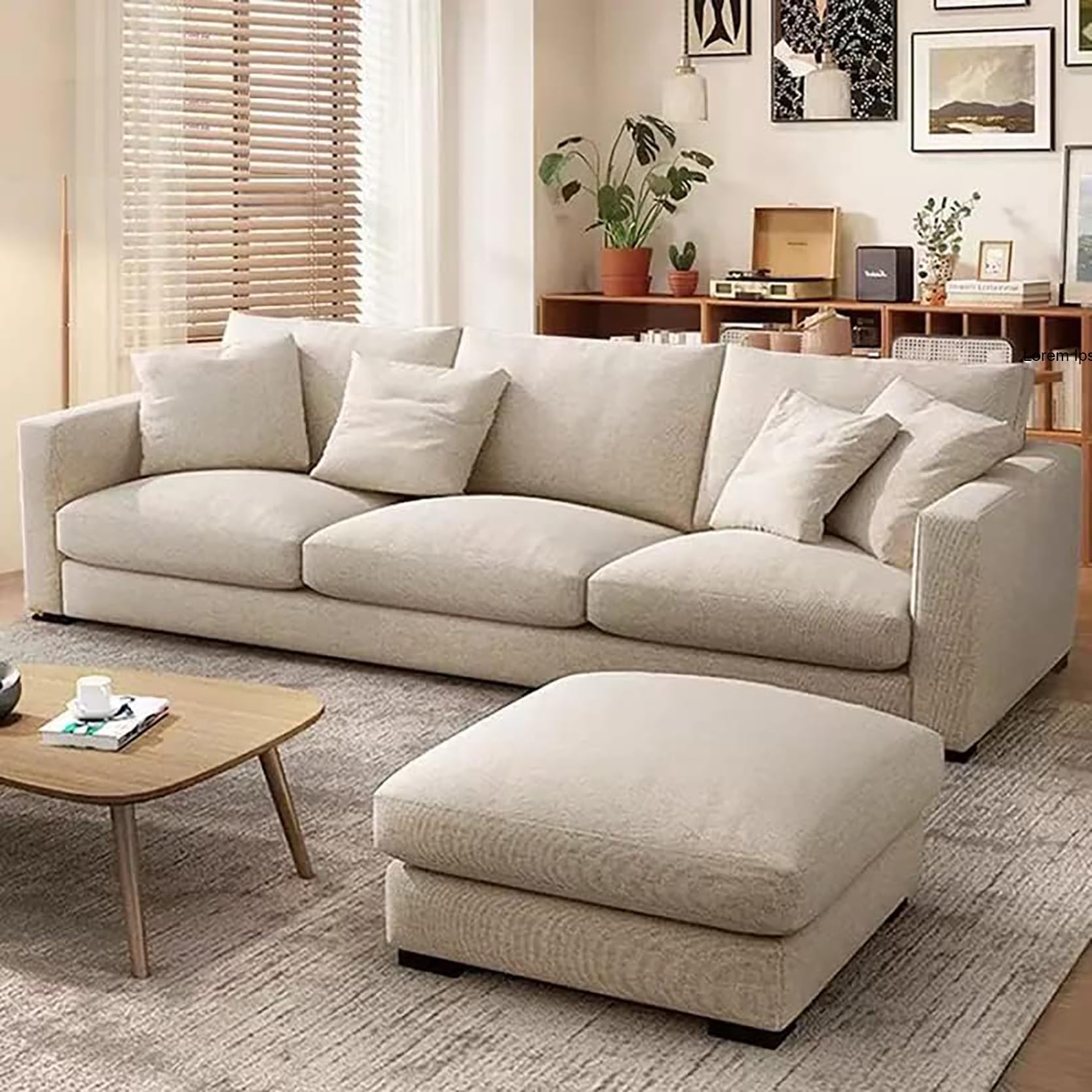 Modern Couch - Simple Minimalist Down White Sofa Designs - Living Room Furniture