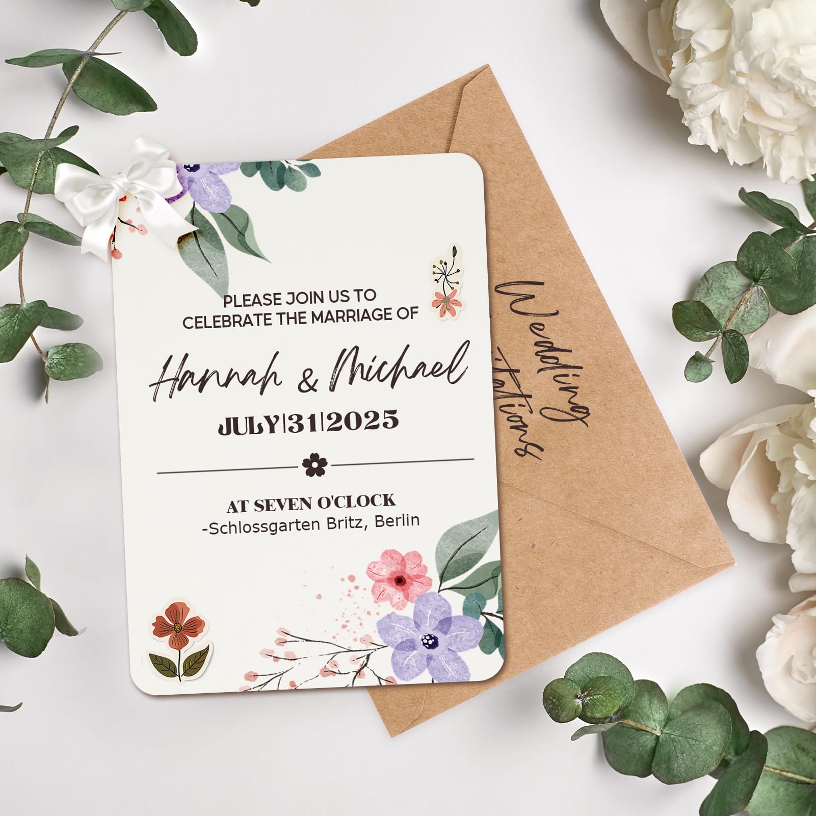 60 Cartes Cartonnées A6 Blanches 300g/m² - Vierges Imprimables Pour Invitations, Remerciements, DIY