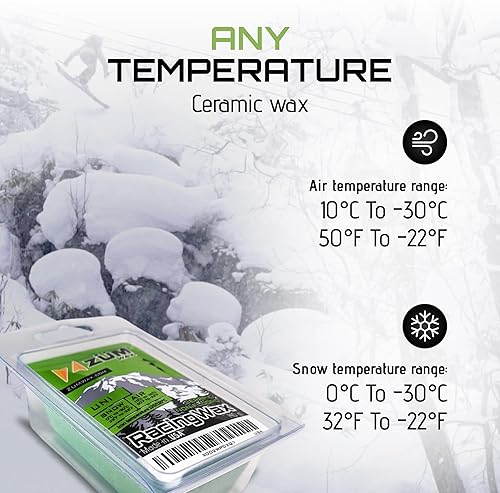 Miniatura 13 de ZUMWax - Cera de cerámica nórdica para esquí, snowboard y esquí, 4.94 oz, temperatura fría, duradera, sin PFAS. Fabricado con cerámica ecológica